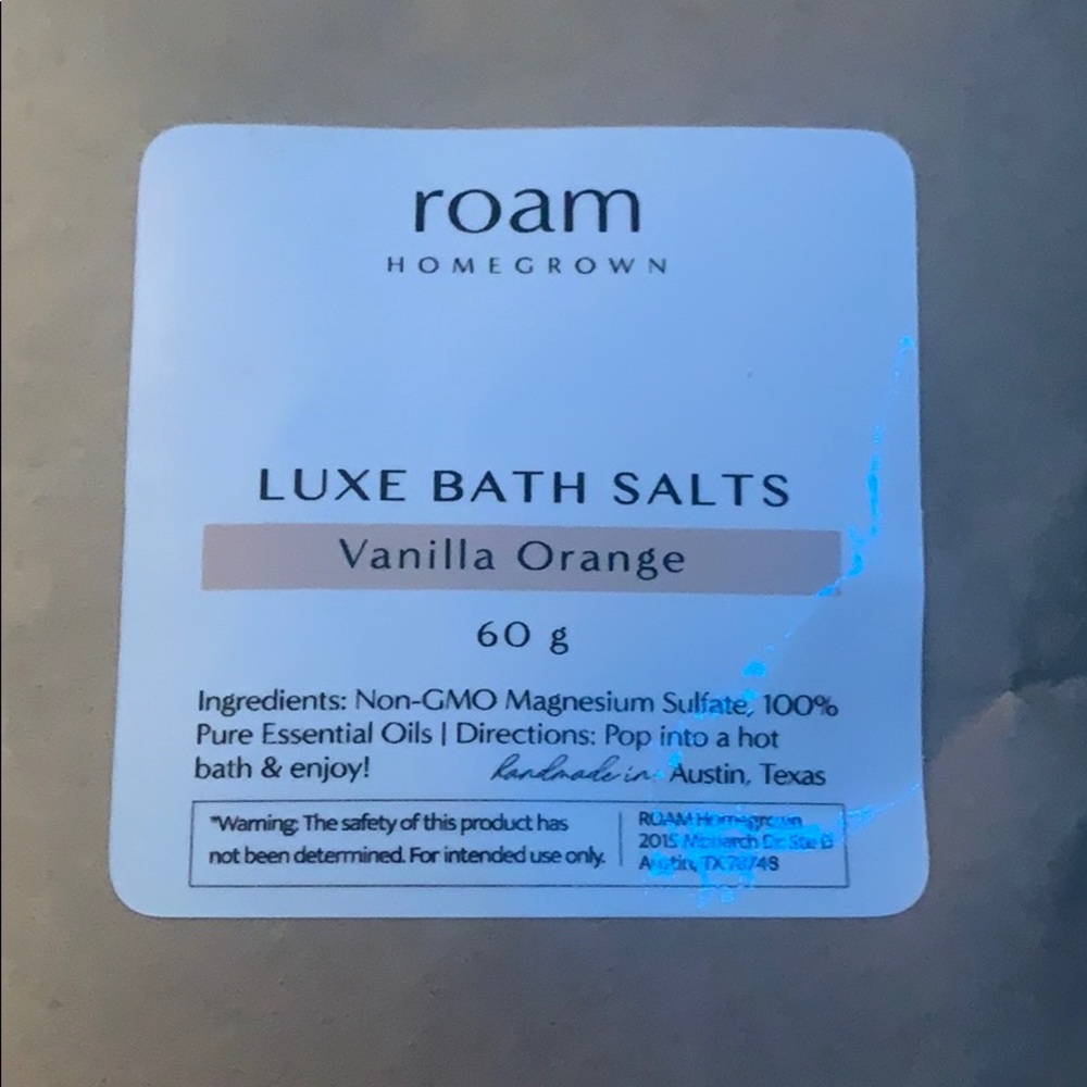 NEW Roam Homegrown Luxe Bath Salts
